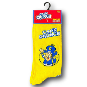 3/$20 Captain Crunch Retro Cereal Funny Novelty Crew Socks - NWT